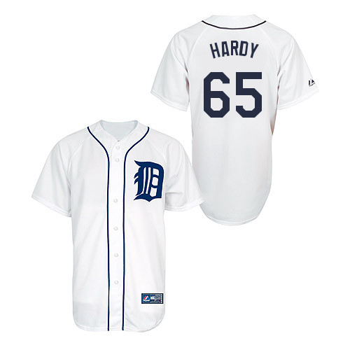Blaine Hardy #65 Youth Baseball Jersey-Detroit Tigers Authentic Home White Cool Base MLB Jersey